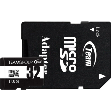 Карта пам`ятi MicroSDHC 32GB UHS-I Class 10 Team Black + SD-adapter (TUSDH32GCL10U03)