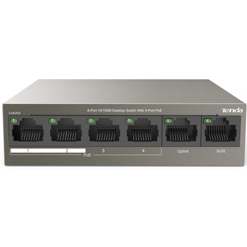 Комутатор Tenda TEF1106P-4-63W
