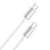 Кабель ColorWay USB Type-C - USB Type-C (M/M), zinc alloy braided, 5А, 1 м, White (CW-CBPDCC098-WT)
