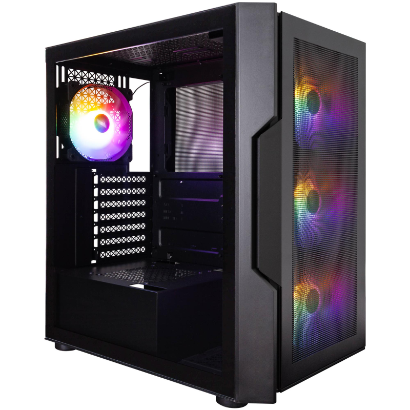 Корпус 1stPlayer T7-P-BK-4F1 Black 750W (T7-P-BK-4F1-PS-750FK-EU)