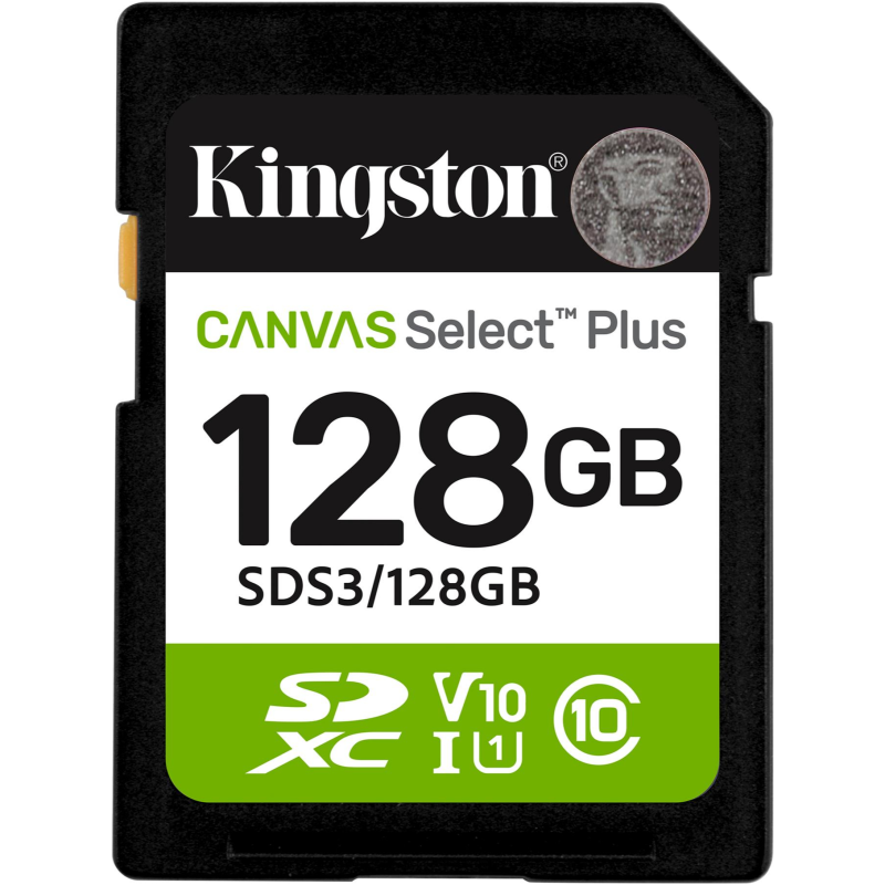 Карта пам`яті SDXC 128GB UHS-I Class 10 Kingston Canvas Select Plus R150MB/s (SDS3/128GB)