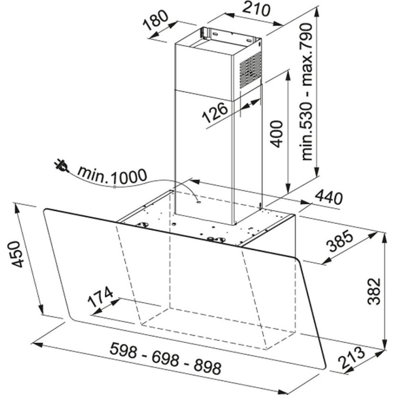 Витяжка Franke Evo Plus FPJ 925 V BK/SS (330.0528.067)